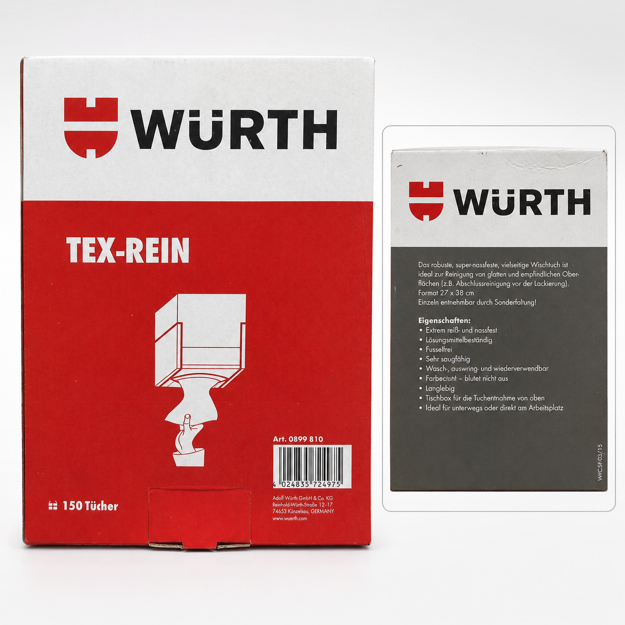 Würth TEX-REIN Reinigungstücher 150 Stück