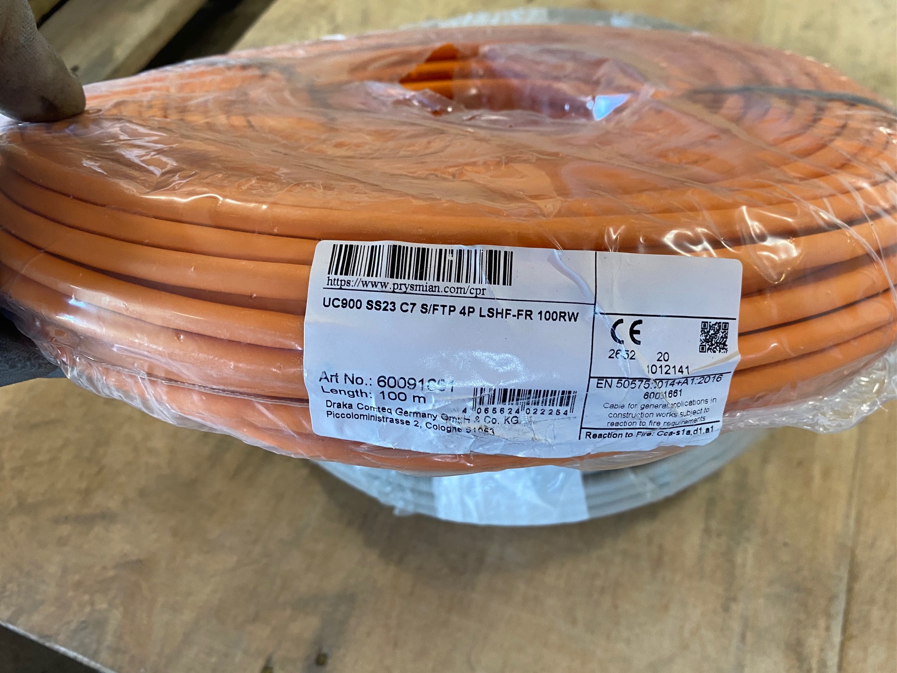 Draka UC900 SS23 Cat.7 S/FTP Datenkabel orange 100 m