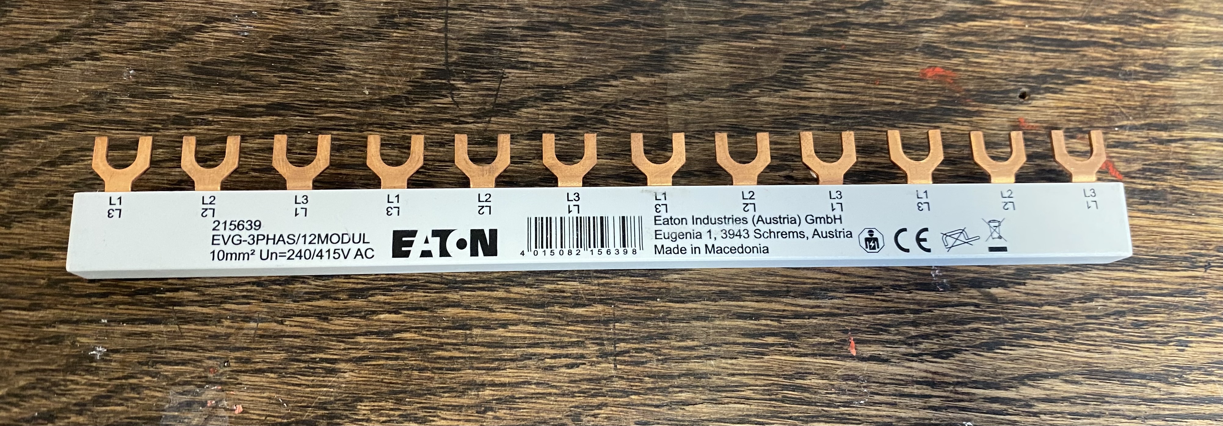 Eaton EVG-3PHAS/12MODUL Phasenschiene 3-polig 12 TE 63 A