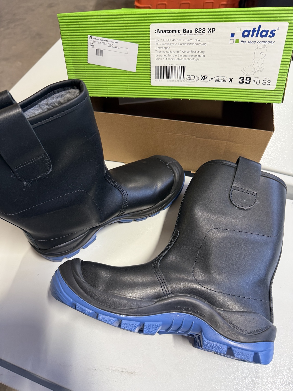 Atlas Anatomic Bau 822 XP CI Thermo S3 Sicherheitsstiefel Größe 39