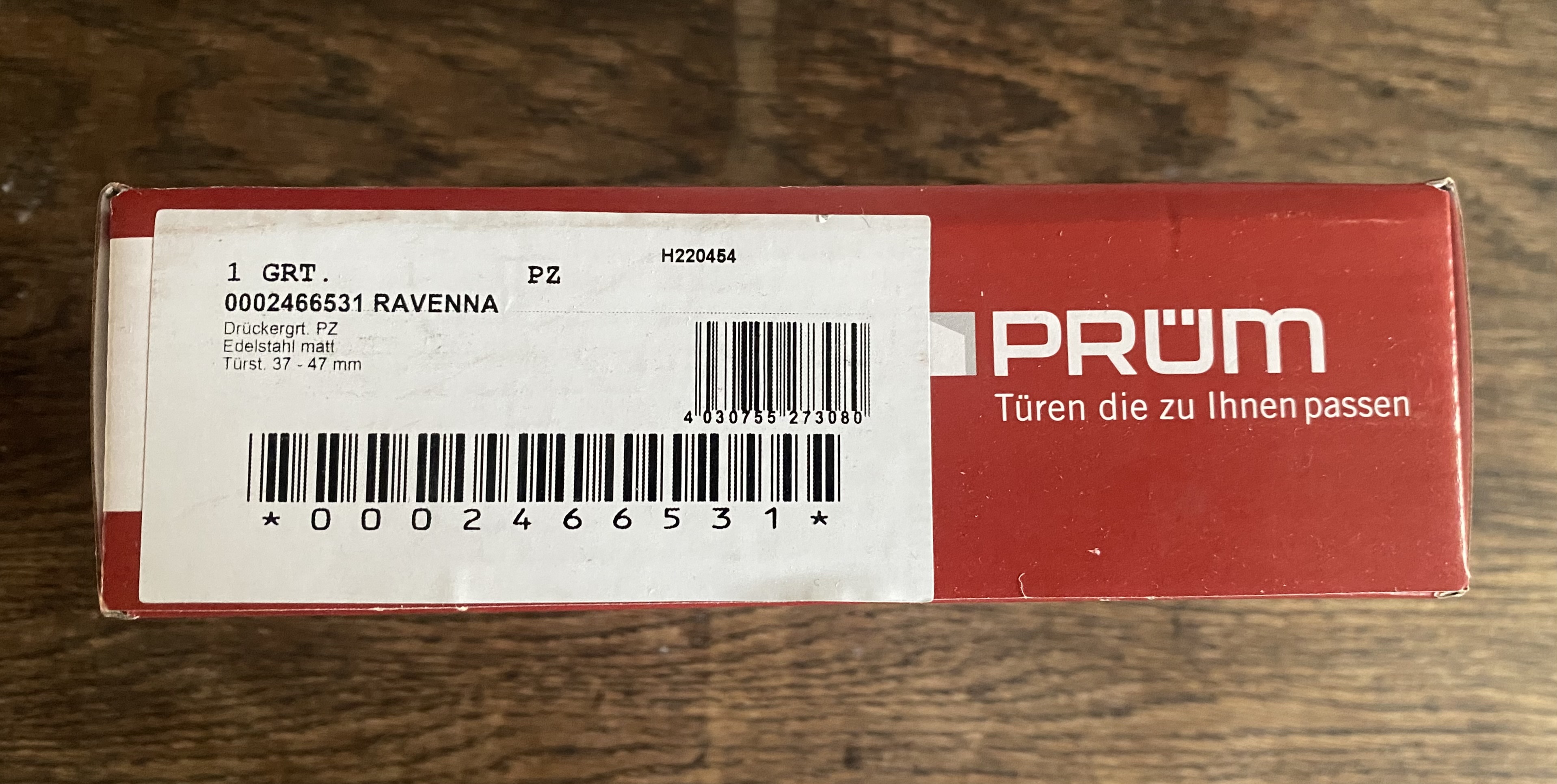 PRÜM Ravenna Drückergarnitur PZ Edelstahl matt