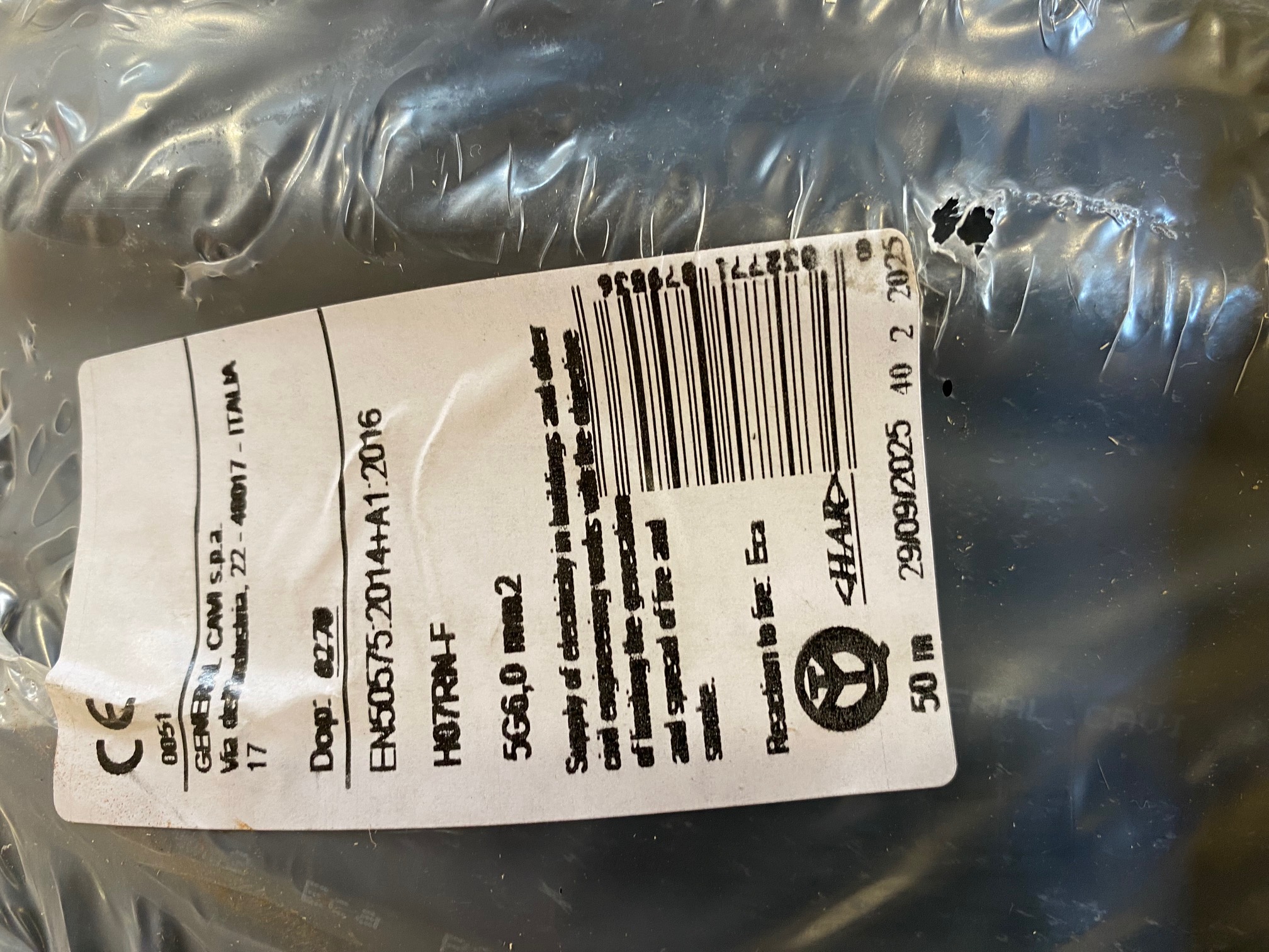 General Cavi H07RN-F 5G6 Gummischlauchleitung 50 m