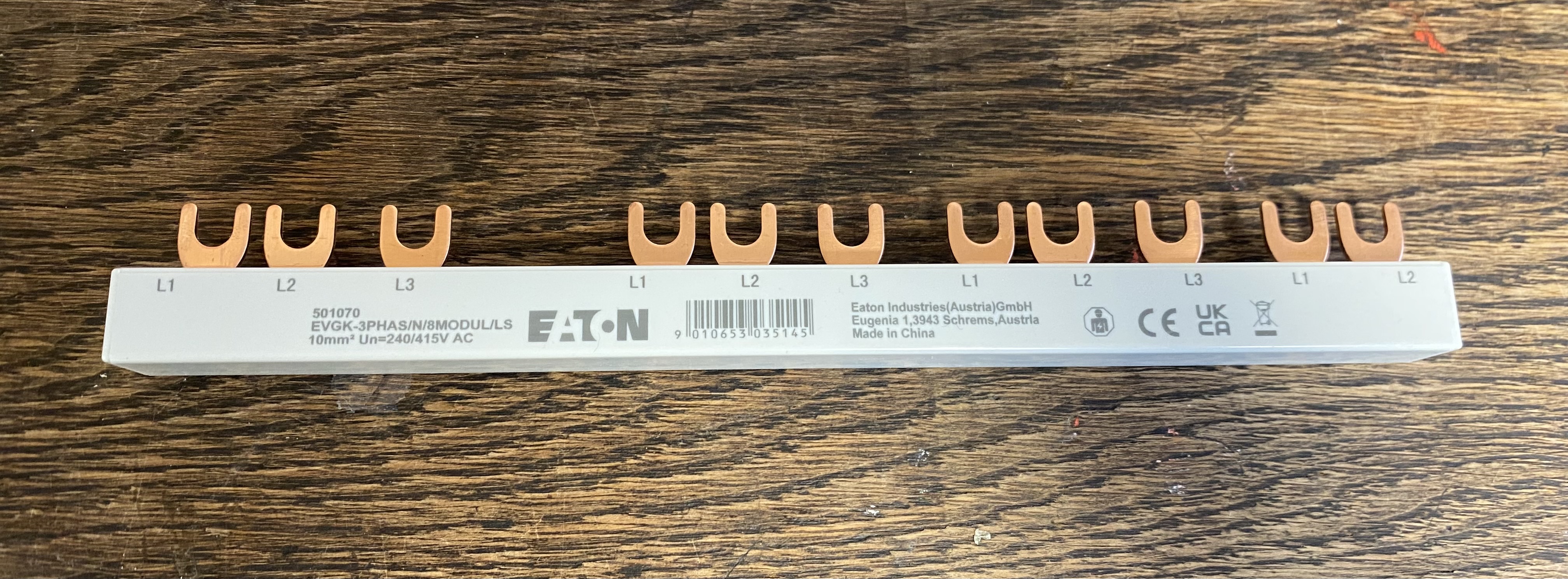 Eaton EVGK-3PHAS/N/8MODUL/LS Gabelverschienung 3-phasig 12 TE 63 A